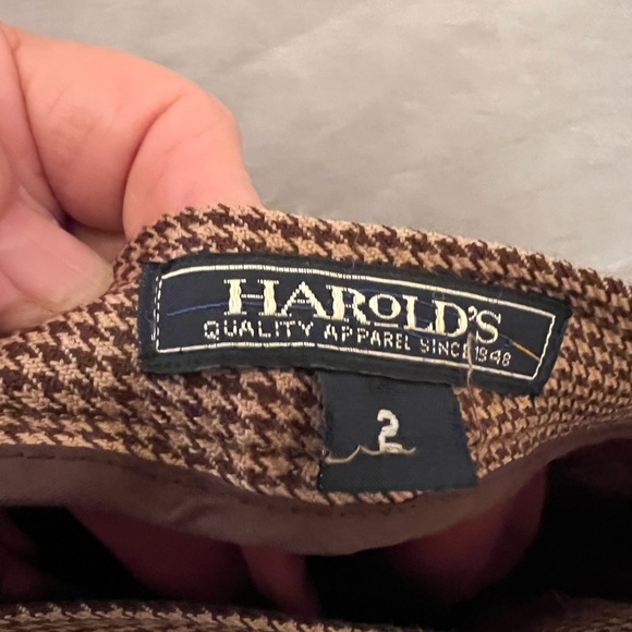 Ladies Harold’s 100% Wool Houndstooth Pants. Size 2 - Picture 5 of 12